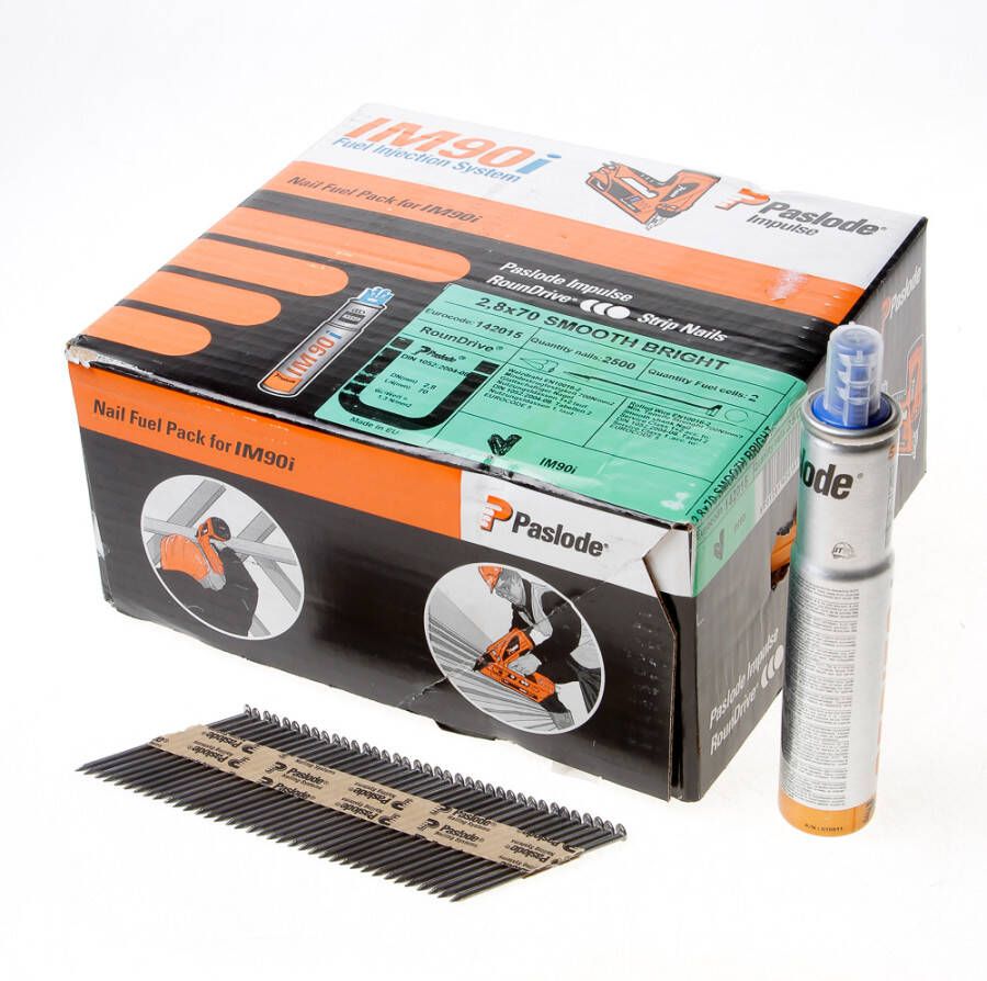 Paslode Nagels+gas im90i 2.8x63glad bl.3750st