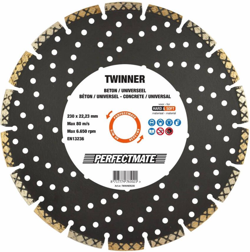 Perfectmate Twinner 125 Diamantschijf | Universeel | 125 mm Twinner125