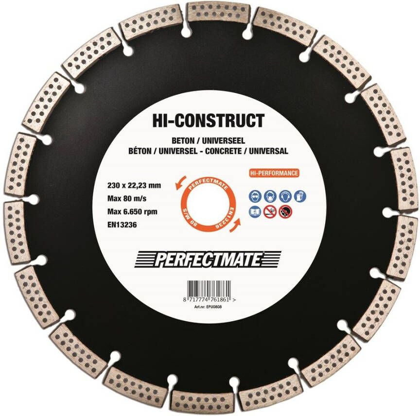 Perfectmate EPU0808 Diamantschijf | Beton en universeel | 230 mm EPU0808