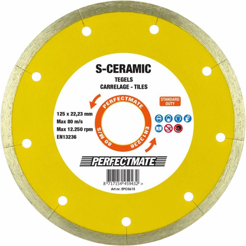 Perfectmate EPC0615 S-Ceramic Diamantschijf | Voor Tegels | 125 mm EPC0615