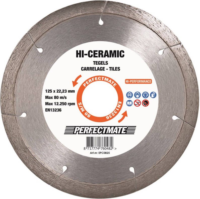 Perfectmate EPC0825 Hi-Ceramic Slijpschijf | Tegels en natuursteen | 125 mm EPC0825