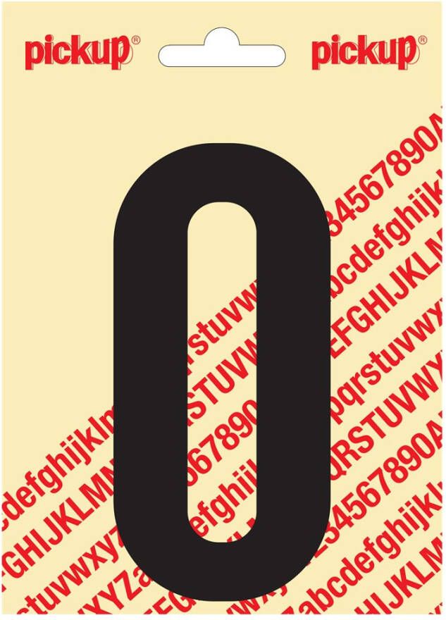 Pickup Plakcijfer Nobel 120mm zwart 0