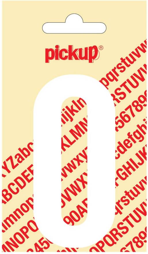 Pickup Plakcijfer Nobel 90 mm wit 0