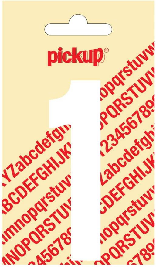 Pickup Plakcijfer Nobel 90 mm wit 1