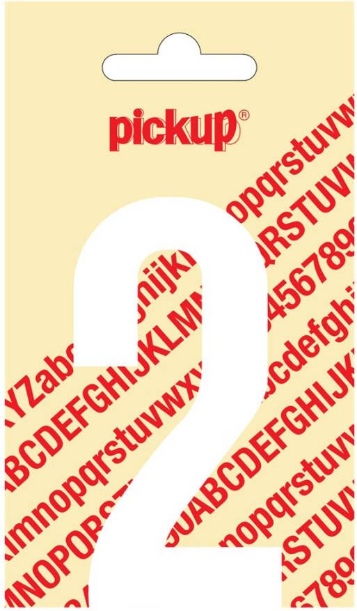 Pickup Plakcijfer Nobel 90 mm wit 2