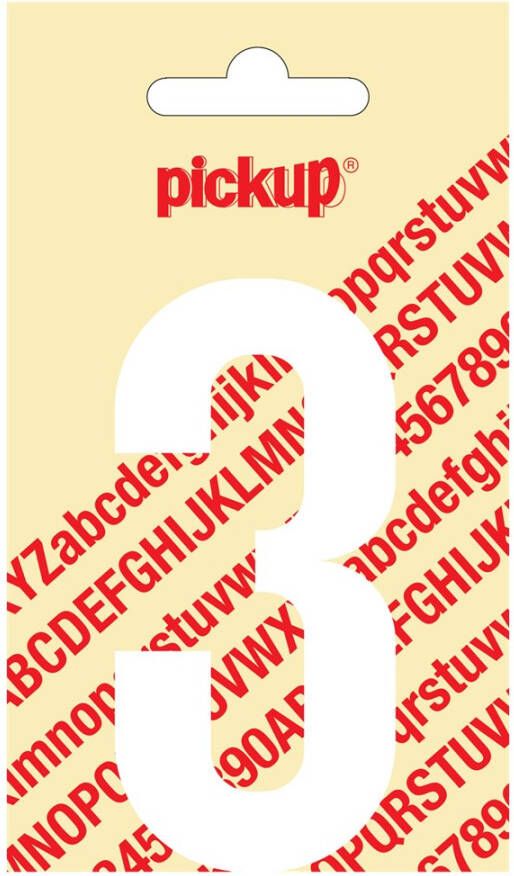 Pickup Plakcijfer Nobel 90 mm wit 3