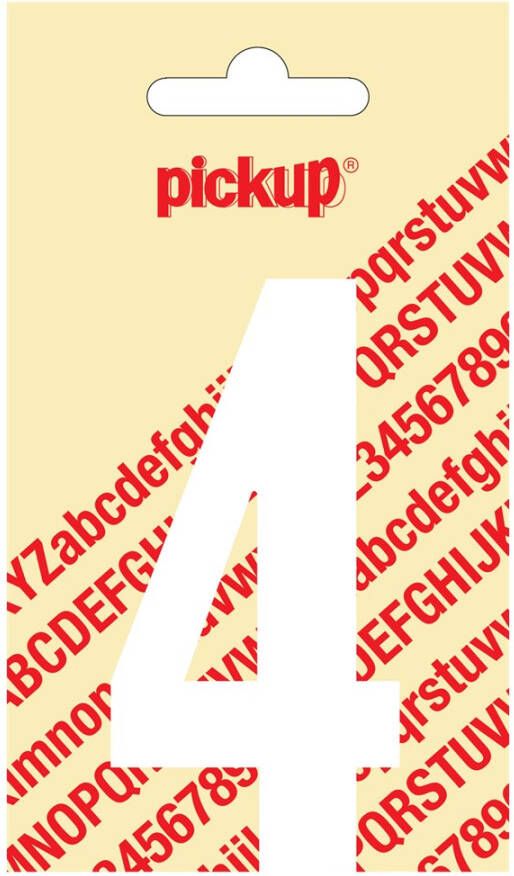 Pickup Plakcijfer Nobel 90 mm wit 4