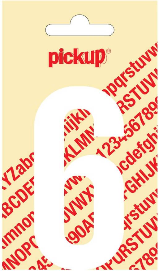 Pickup Plakcijfer Nobel 90 mm wit 6