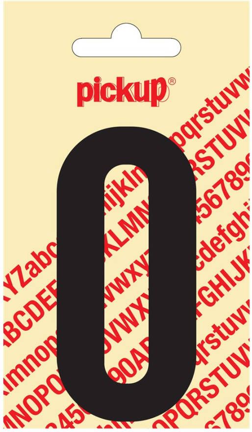 Pickup Plakcijfer Nobel 90 mm zwart 0