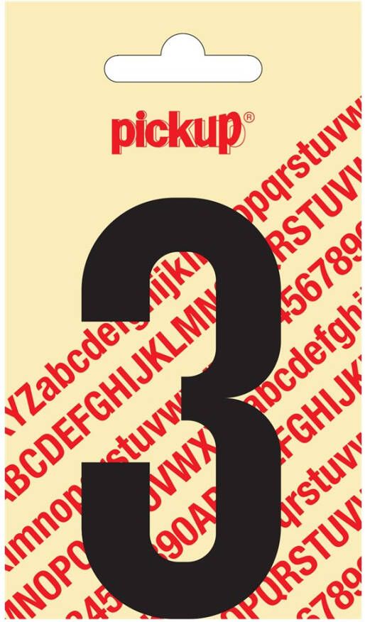 Pickup Plakcijfer Nobel 90 mm zwart 3