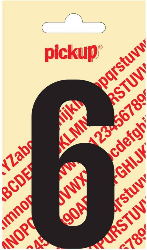 Pickup Plakcijfer Nobel 90 mm zwart 6