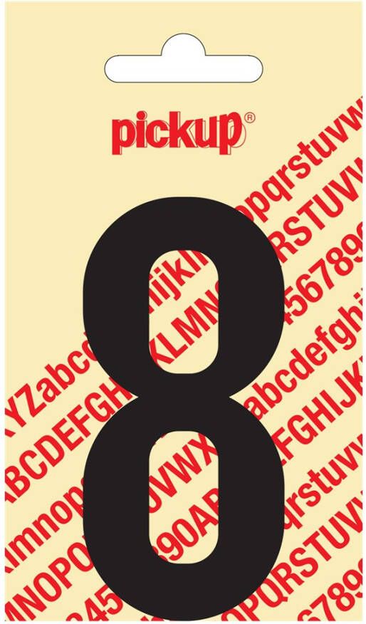 Pickup Plakcijfer Nobel 90 mm zwart 8