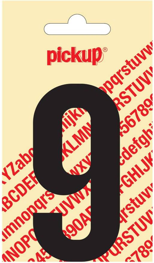 Pickup Plakcijfer Nobel 90 mm zwart 9