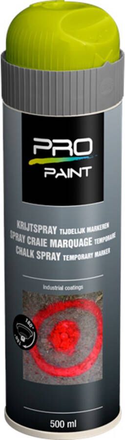 PRO-Paint Markeerverf tijdelijk 5-15 dagen fluor geel (500ml)