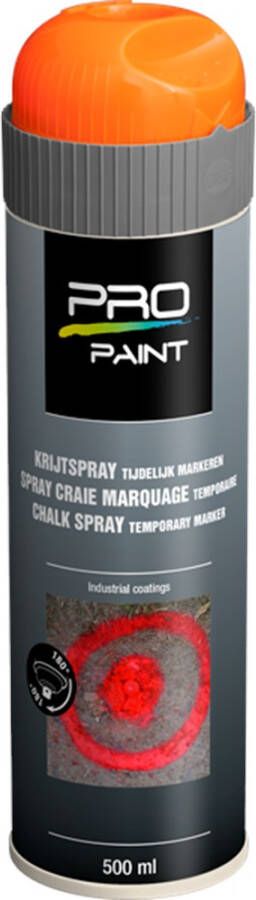 PRO-Paint Markeerverf tijdelijk 5-15 dagen fluor oranje (500ml)