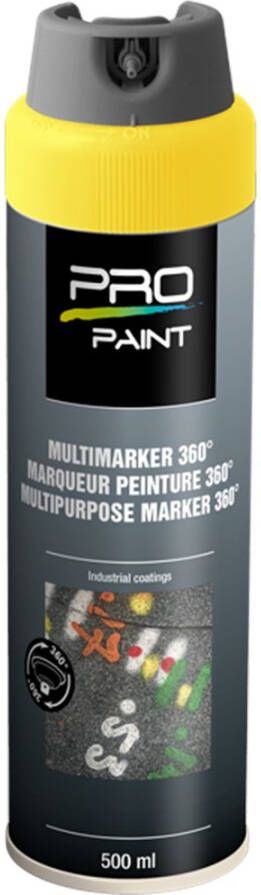 PRO-Paint Spuitverf multimarkeer 360gr fluor geel 8-12 mnd (500ml)