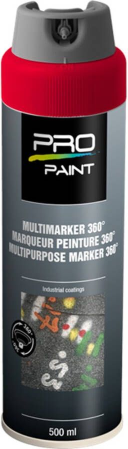 PRO-Paint Spuitverf multimarkeer 360gr fluor rood 8-12 mnd (500ml)