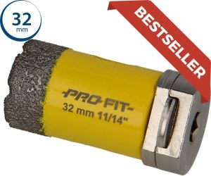 Mtools ProFit Diamantboor met geïntegreerde Click & Drill adapter 32 mm. |