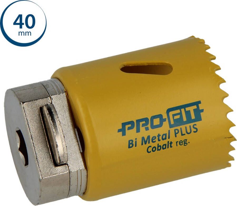 Mtools ProFit BiMetal PLUS gatzaag 40 mm met regelmatige vertanding. |