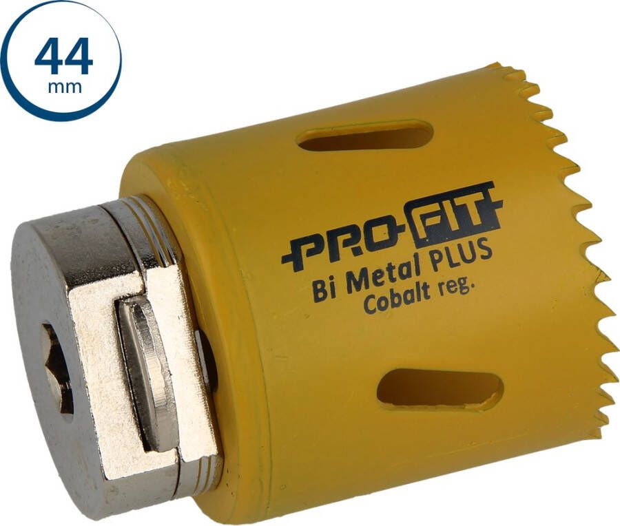 Mtools ProFit BiMetal PLUS gatzaag 44 mm met regelmatige vertanding. |