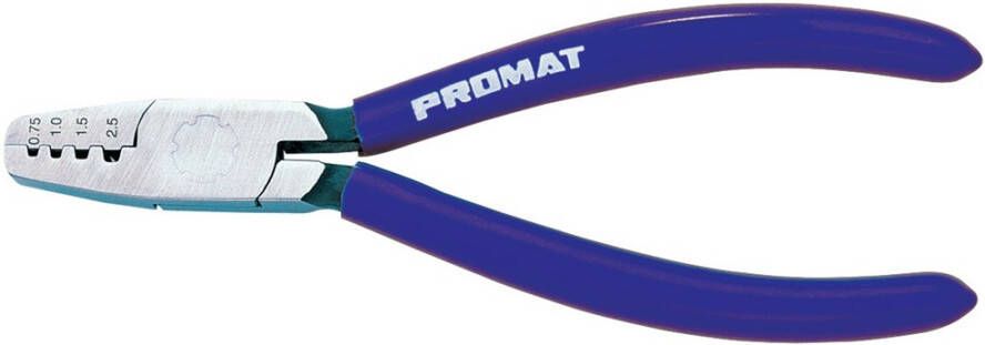 Promat Tecwerk Adereindhulstang | totale lengte 145 mm | 0 25-2 5 (AWG 23-13) mm² gepolijst | kunststof mantel 4000810440