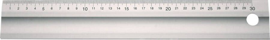 Promat Liniaal | lengte 1000 mm | aluminium met handvatrand | dwarsdoorsnede 50 x 5 mm 4000858738