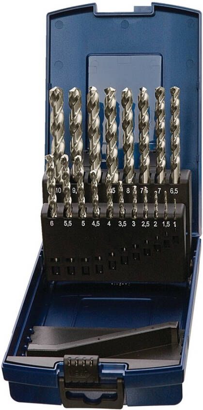 Promat Spiraalborenset | DIN 338 type RVS | nominale-d. 1-10 5x0 5 mm | HSS-Co | 24 delig kunststof cassette 4000861965