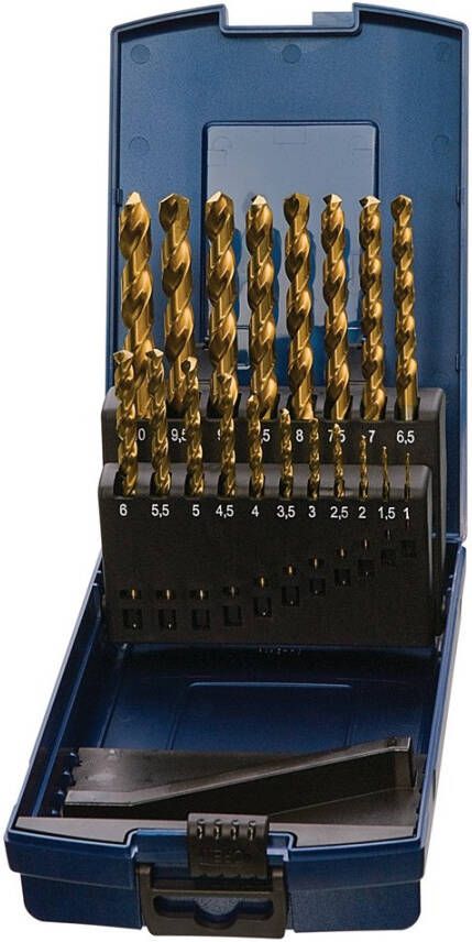 Promat Tecwerk Spiraalborenset | DIN 338 type N | nominale-d. 1-10 5x0 5 mm | HSS TiN | 24 delig kunststof cassette 4000861942