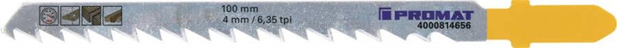 Promat Decoupeerzaagblad | totale lengte 100 mm | tandverdeling 4 mm | HCS | 5 stuks kaart 4000814656