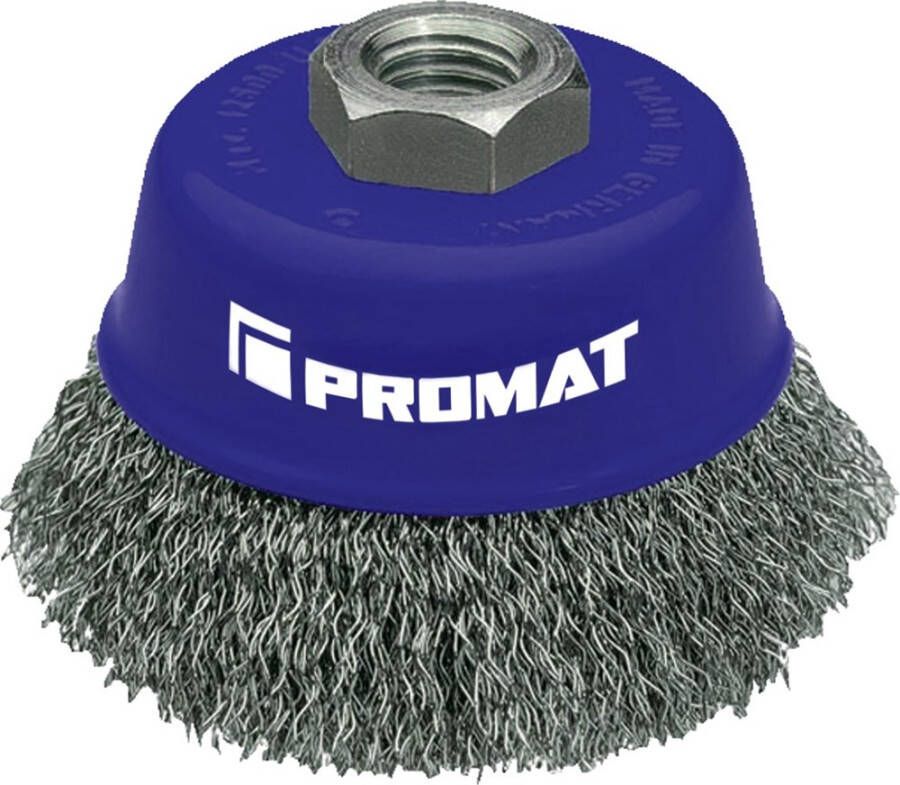 Promat Potborstel | d. 60 mm draaddikte 0 3 mm | staal | 12500 min-¹ 4000841160