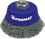 Promat Potborstel | d. 60 mm draaddikte 0 3 mm | staal | 12500 min-¹ 4000841160 - Thumbnail 1
