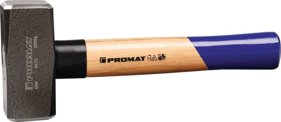 Promat Tecwerk Vuisthamer | kopgewicht 1250 g | hickory steelbeschermhuls 4000811243