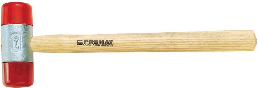 Promat Tecwerk Plastic hamer | hoofd-d. 50 mm koplengte 115 mm | celluloseacetaat rood | hout 4000811535