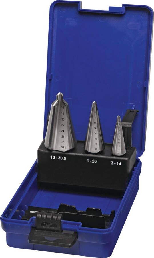 Promat Blikborenset | 3-14   4-20   16-30 5 mm | HSS | 3 delig kunststof cassette 4000862050