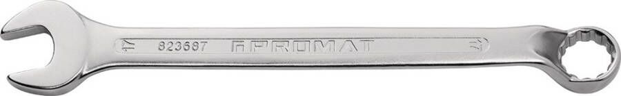 Promat Tecwerk Ring-steeksleutel | SW 12 mm lengte 171 mm | vorm B | chroom-vanadiumstaal 4000823682 - Foto 1