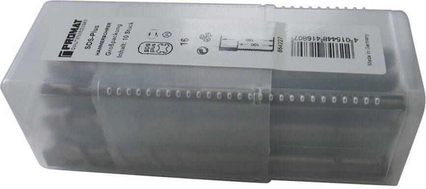 Promat Hamerboor grootverpakking | d. 10 0 mm werk-L.100 mm L.160 mm | SDS-Plus | 10 st. 4000864081