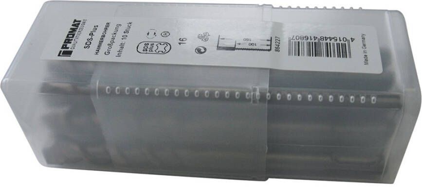 Promat Tecwerk Hamerboor grootverpakking | d. 10 0 mm werk-L.100 mm L.160 mm | SDS-Plus | 10 st. 4000864081