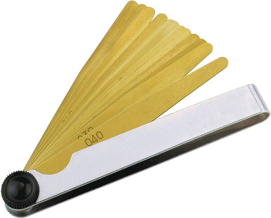 Promat Tecwerk Voelermaat | bladsterkte 0 05-1 0 mm | messing | lengte 100 mm aantal bladen 20 st. 4000858465