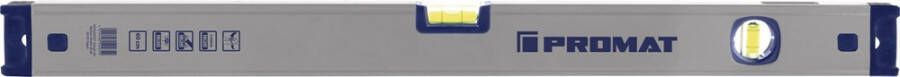 Promat Tecwerk Waterpas | 100 cm | aluminium zilver | spiegellibel max. ± 0 5 mm m 4000857160