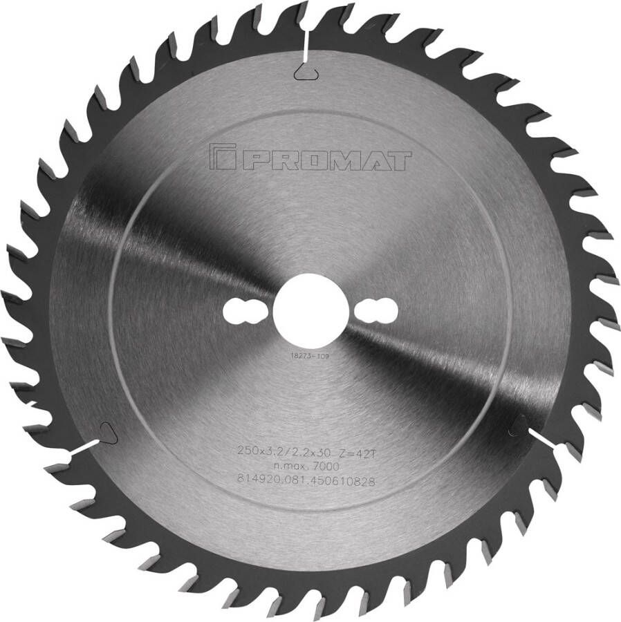 Promat Tecwerk Precisie-cirkelzaagblad | buiten-d. 300 mm aantal tanden 48 WZ | gat 30 mm snijbreedte 3 2 mm | hardmetaal 4000814921