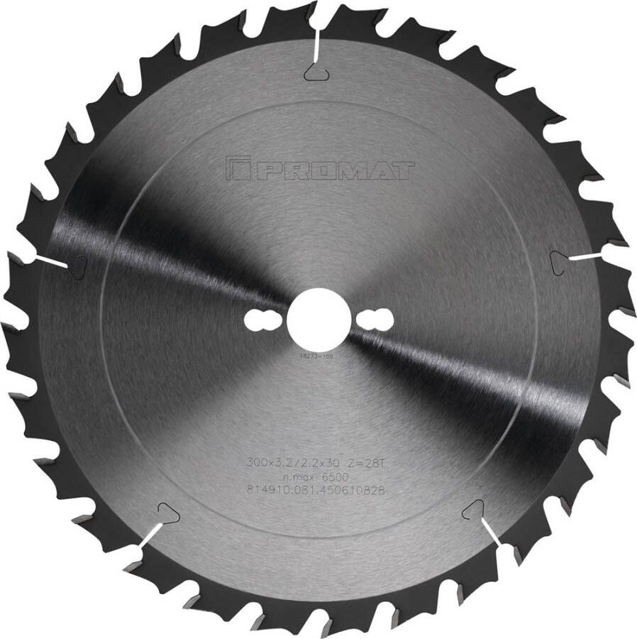 Promat Tecwerk Precisie-cirkelzaagblad | buiten-d. 300 mm aantal tanden 28 WZ | gat 30 mm snijbreedte 3 2 mm | hardmetaal 4000814910