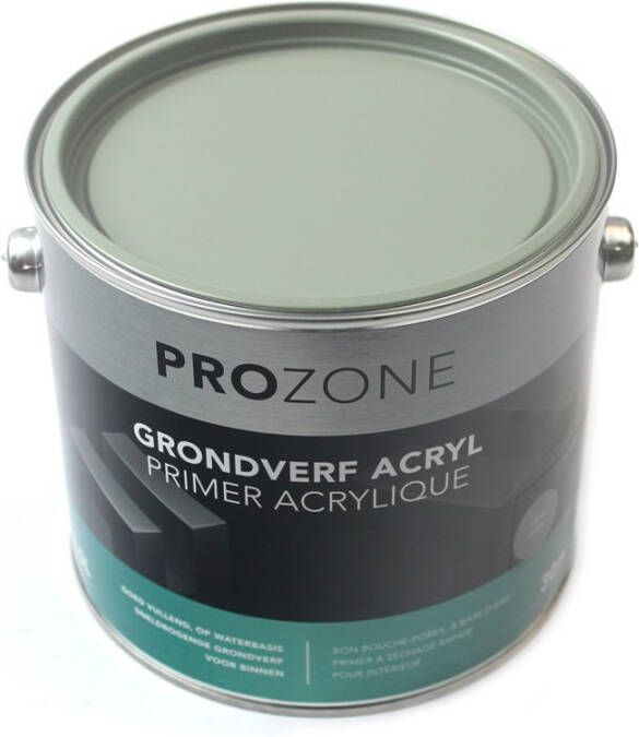 Prozone Grondverf grijs watergedragen v. binnen en buiten (2.5 ltr)