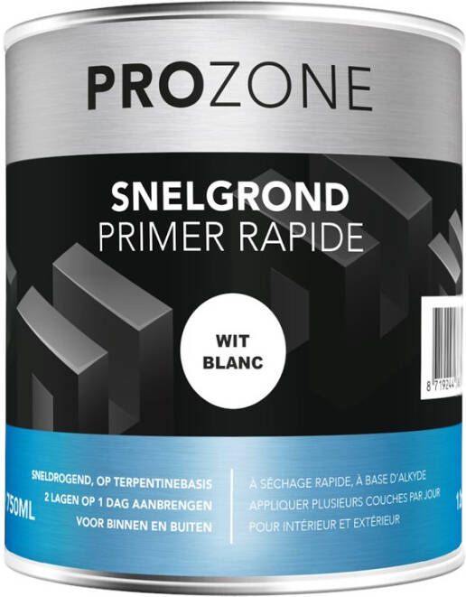 Prozone Grondverf wit snelgrond (750ml)