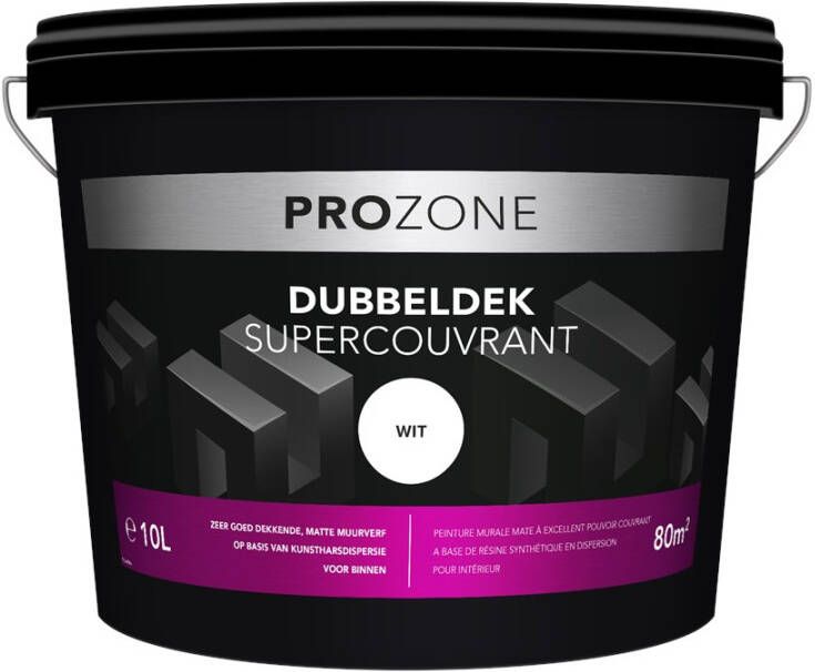 Prozone muurverf dubbeldekkend wit (10ltr)