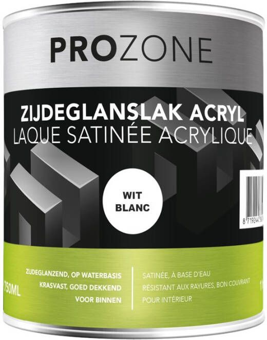 Prozone Zijdeglanslak wit op waterbasis (750ml)