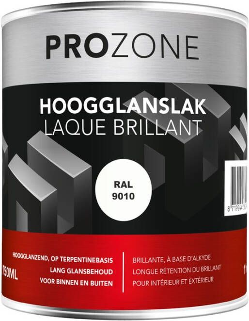 Prozone Zijdeglanslak wit RAL9010 (750ml)
