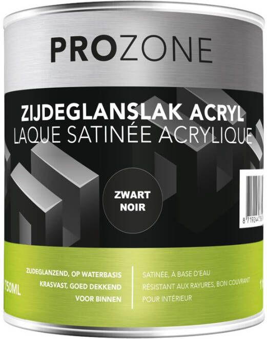 Prozone Zijdeglanslak zwart op waterbasis (750ml)