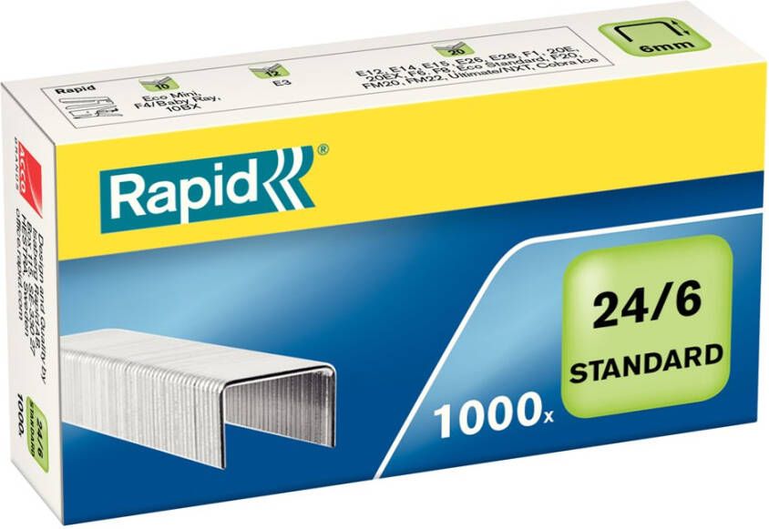 Rapid Bureau-niet 24 6mm vz tbv nietmachine (1000st)