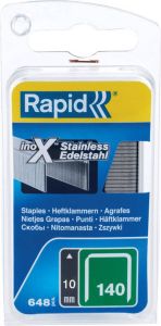 Rapid Nr. 140 vlakdraadnieten RVS 10 mm 650 stuks 40109575