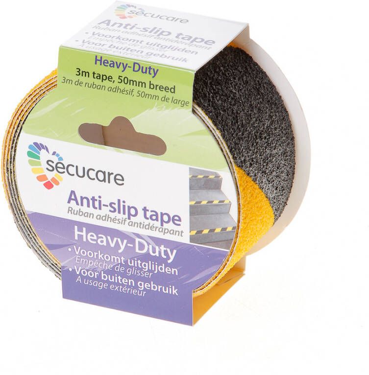 Secu Anti-slip tape 50mmx3mtr.zwart geel